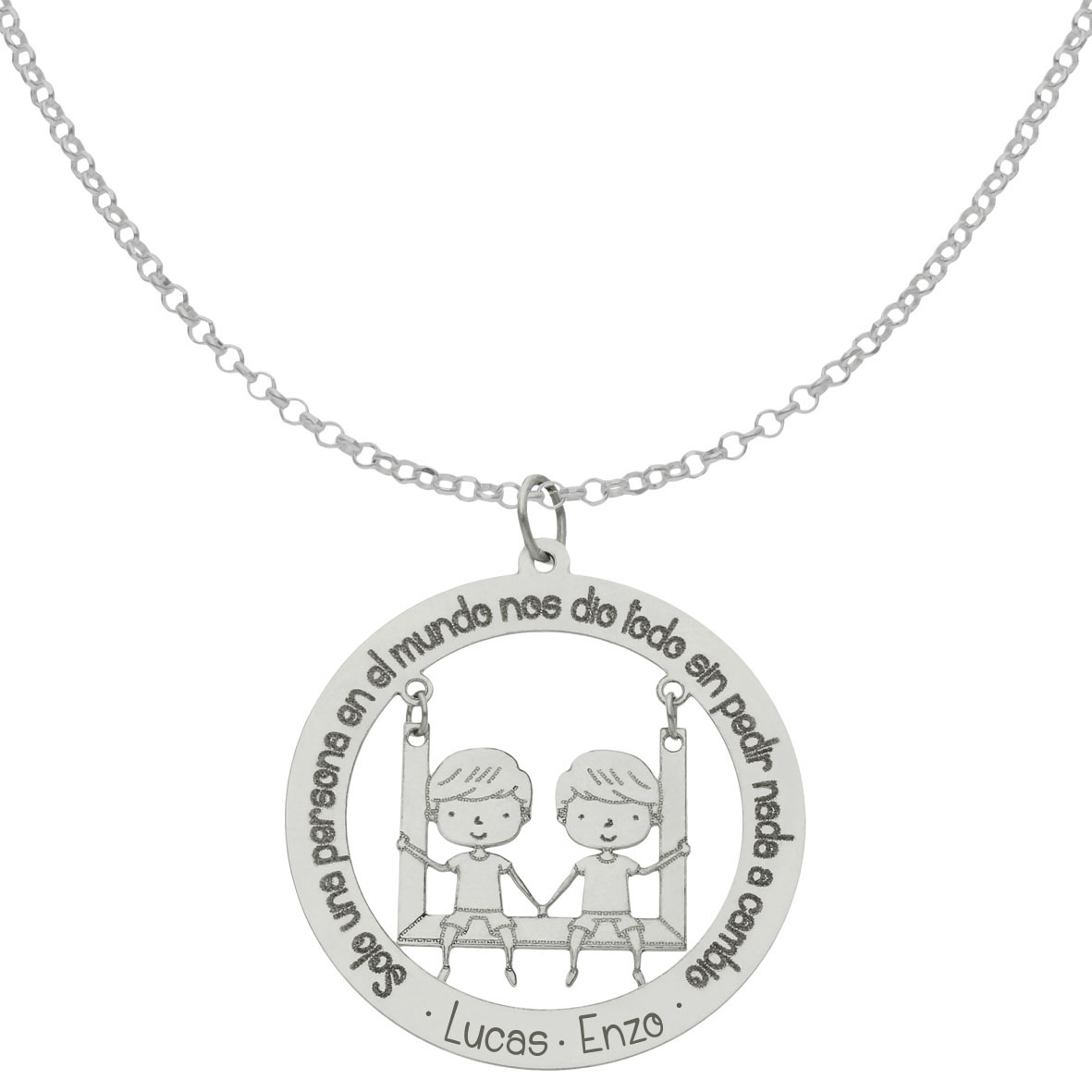 Gargantilla columpio + niños y frase - Imagen 9