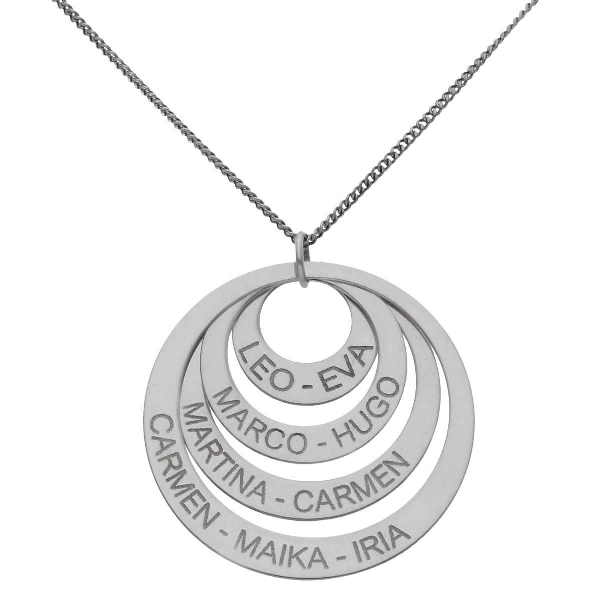 Gargantilla cuatro círculos personalizable