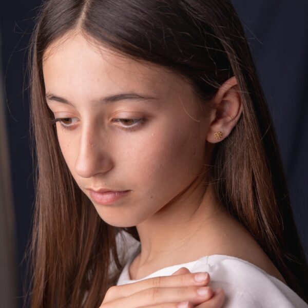 Pendientes charros oro niña