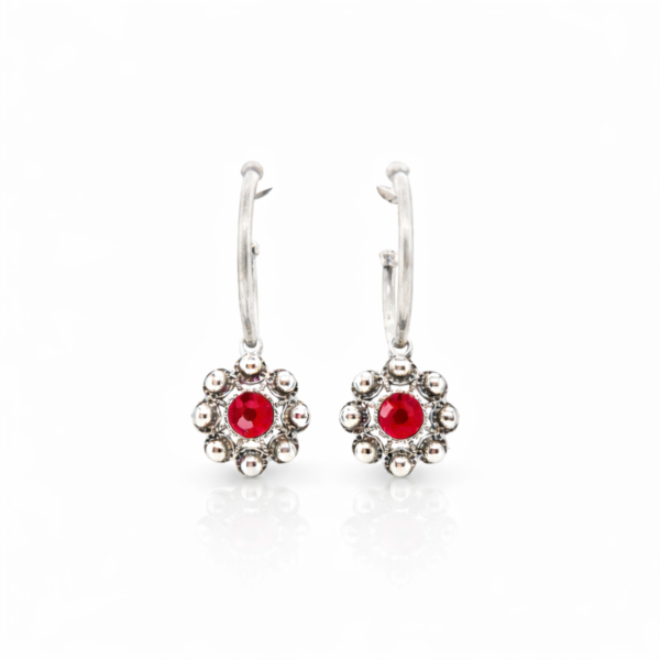 Pendientes-boton-charro-cristales-color-y-aro-medio-S1640-rojo