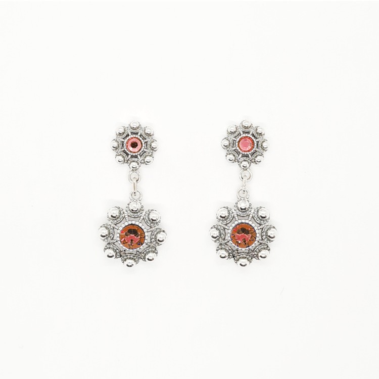 Pendientes dos botones charros cristal color en el centro - Imagen 10