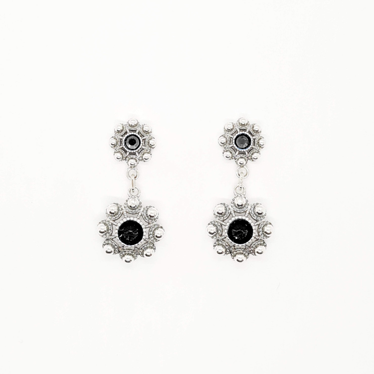 Pendientes dos botones charros cristal color en el centro - Imagen 8