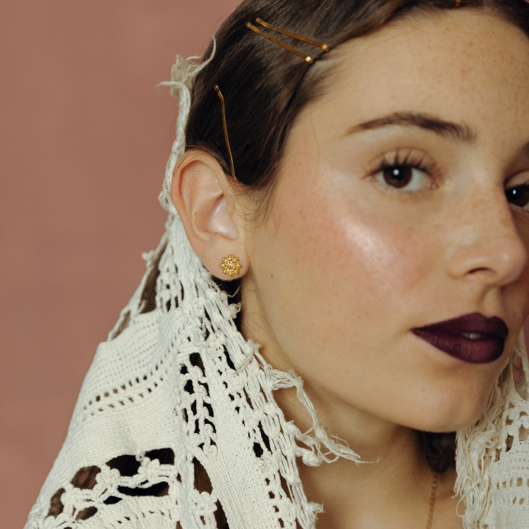 Pendientes charros oro grandes