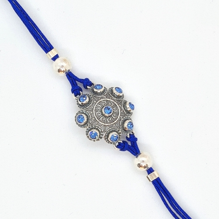 Pulsera botón charro con cristales e hilo de color - Imagen 9