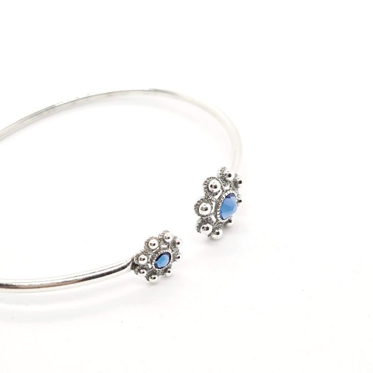 Brazalete tubo dos botones charros (mixtos) cristal color