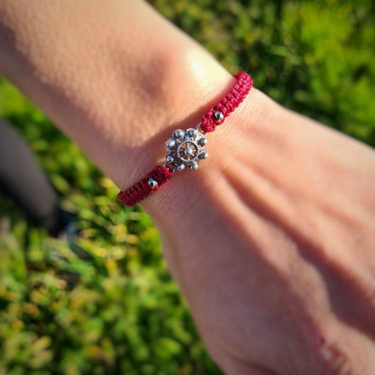 Pulsera charra hilo macramé colores - Imagen 2