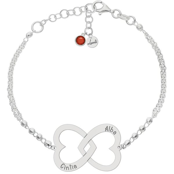 Pulsera Dos Corazones Nombres