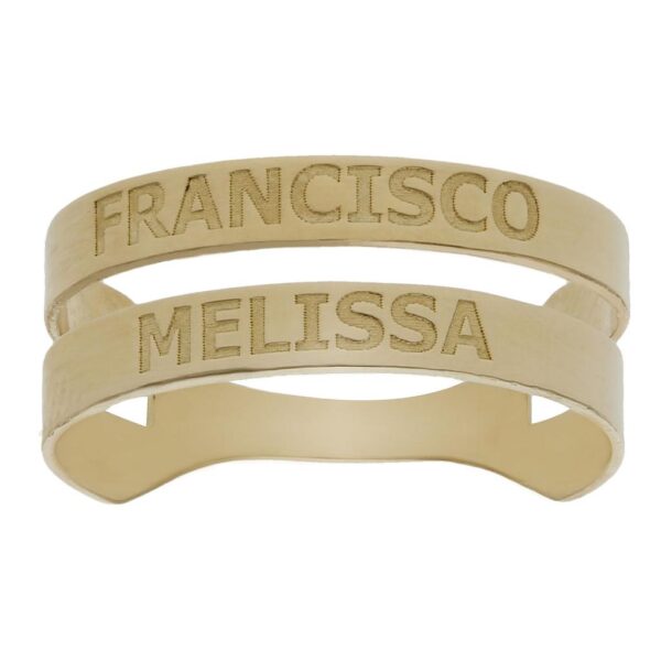Anillo personalizable con dos nombre
