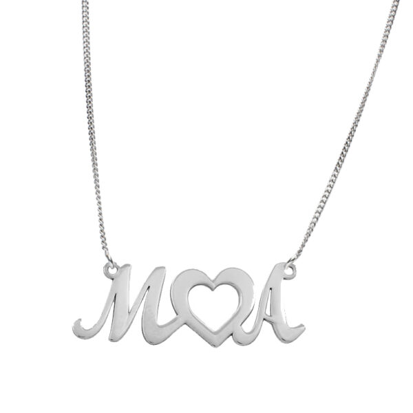 Colgante dos iniciales + corazón