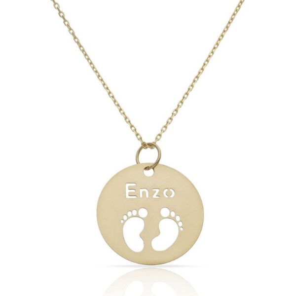 Colgante pies con nombre personalizado