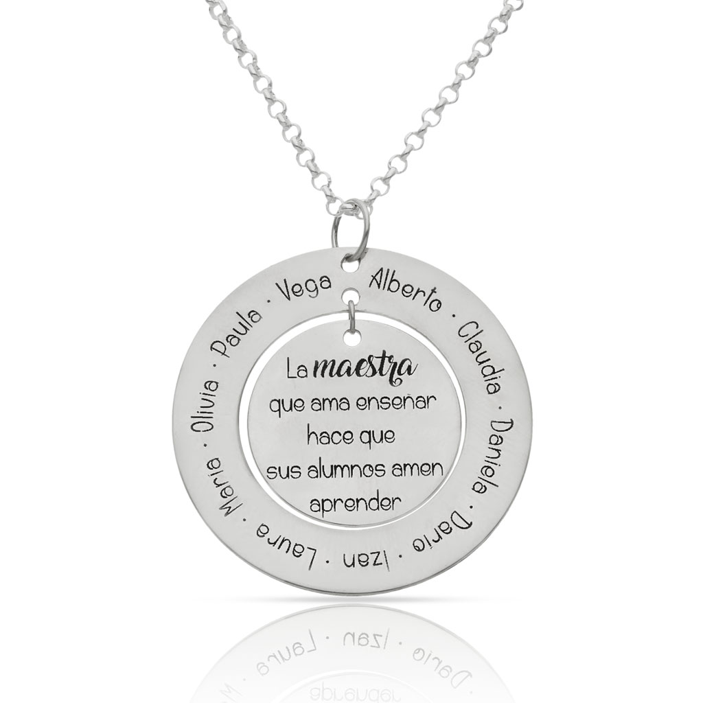 Gargantilla Maestra Ama Enseñar Nombres