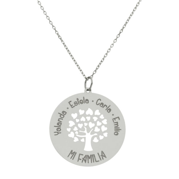 Gargantilla árbol de la familia personalizable