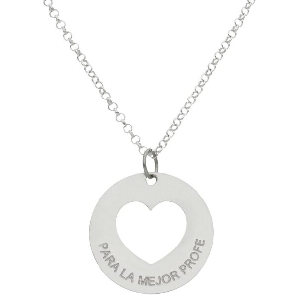Gargantilla circular con corazón personalizable