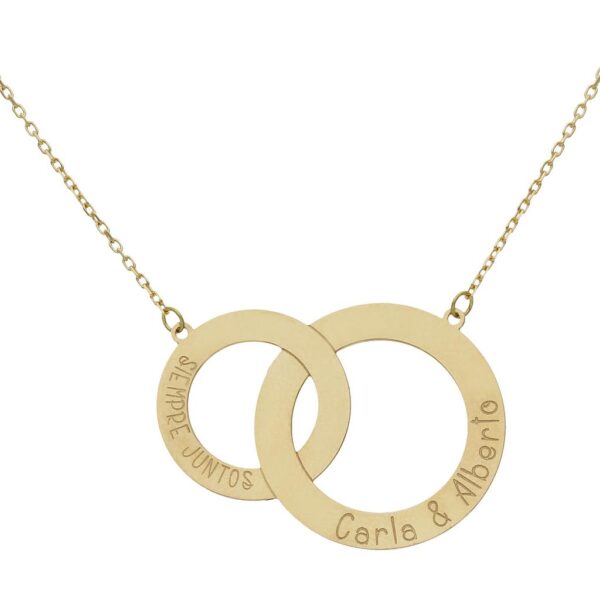 Gargantilla con dos aros personalizables