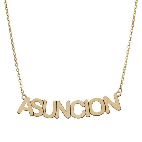 Gargantilla con nombre mediano personalizable