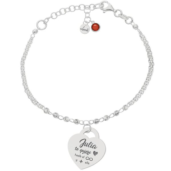 Pulsera Corazón Nombre Te Quiero