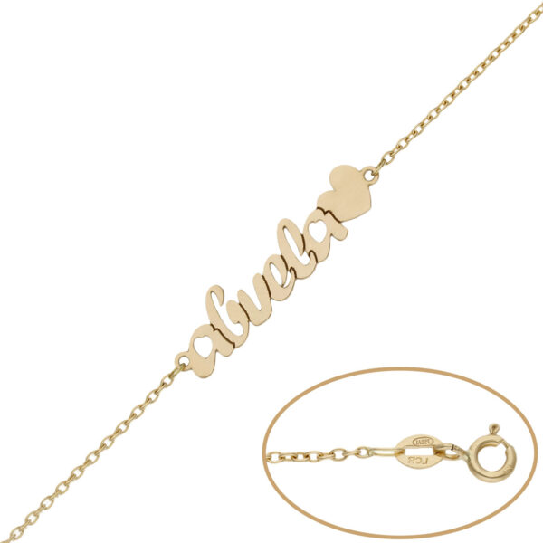 Pulsera abuela con corazón