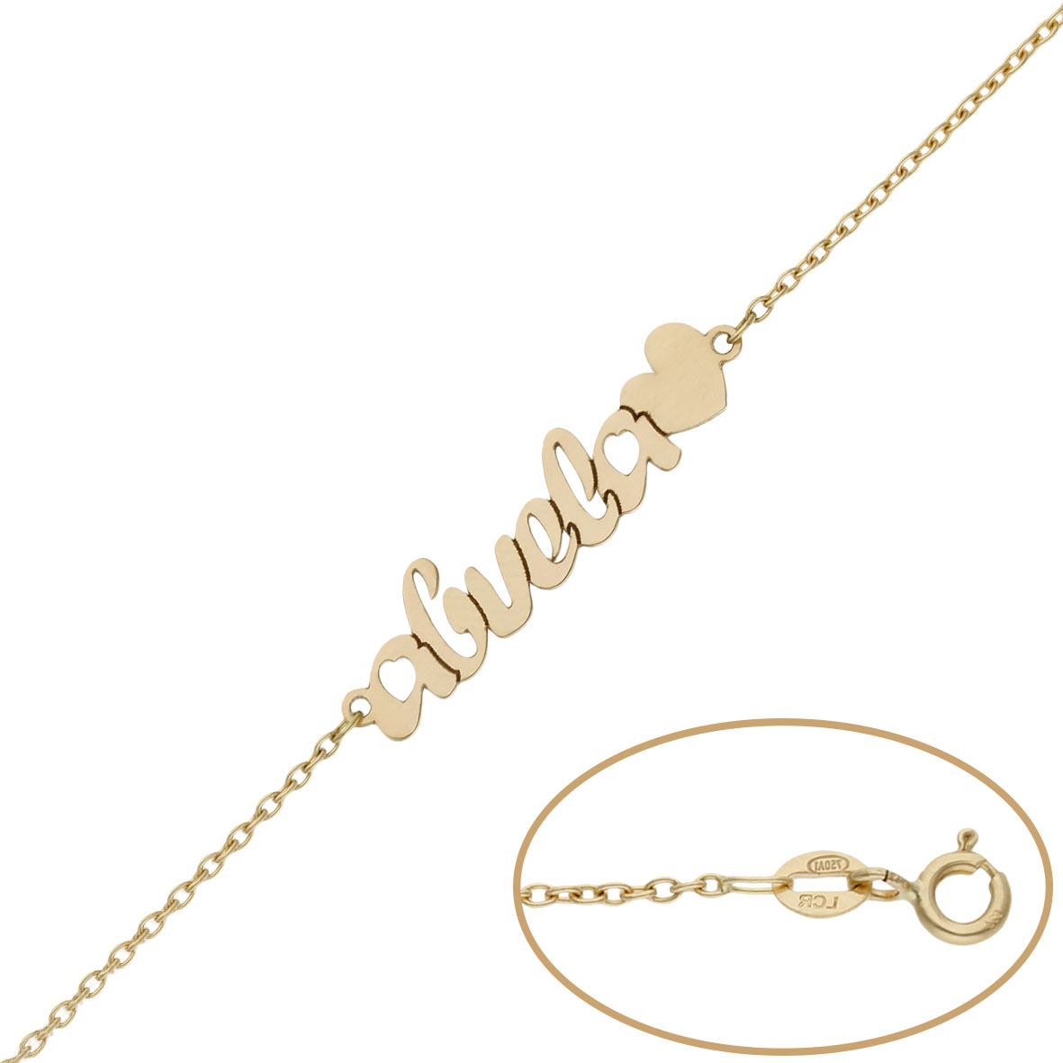 Pulsera abuela con corazón