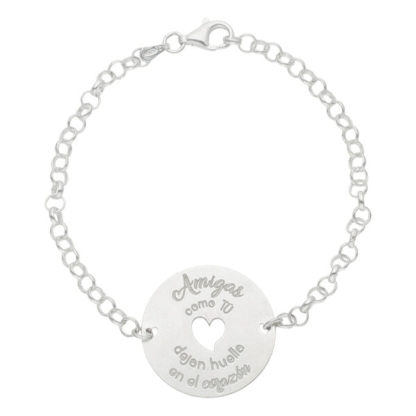 Pulsera amigas con corazón personalizable