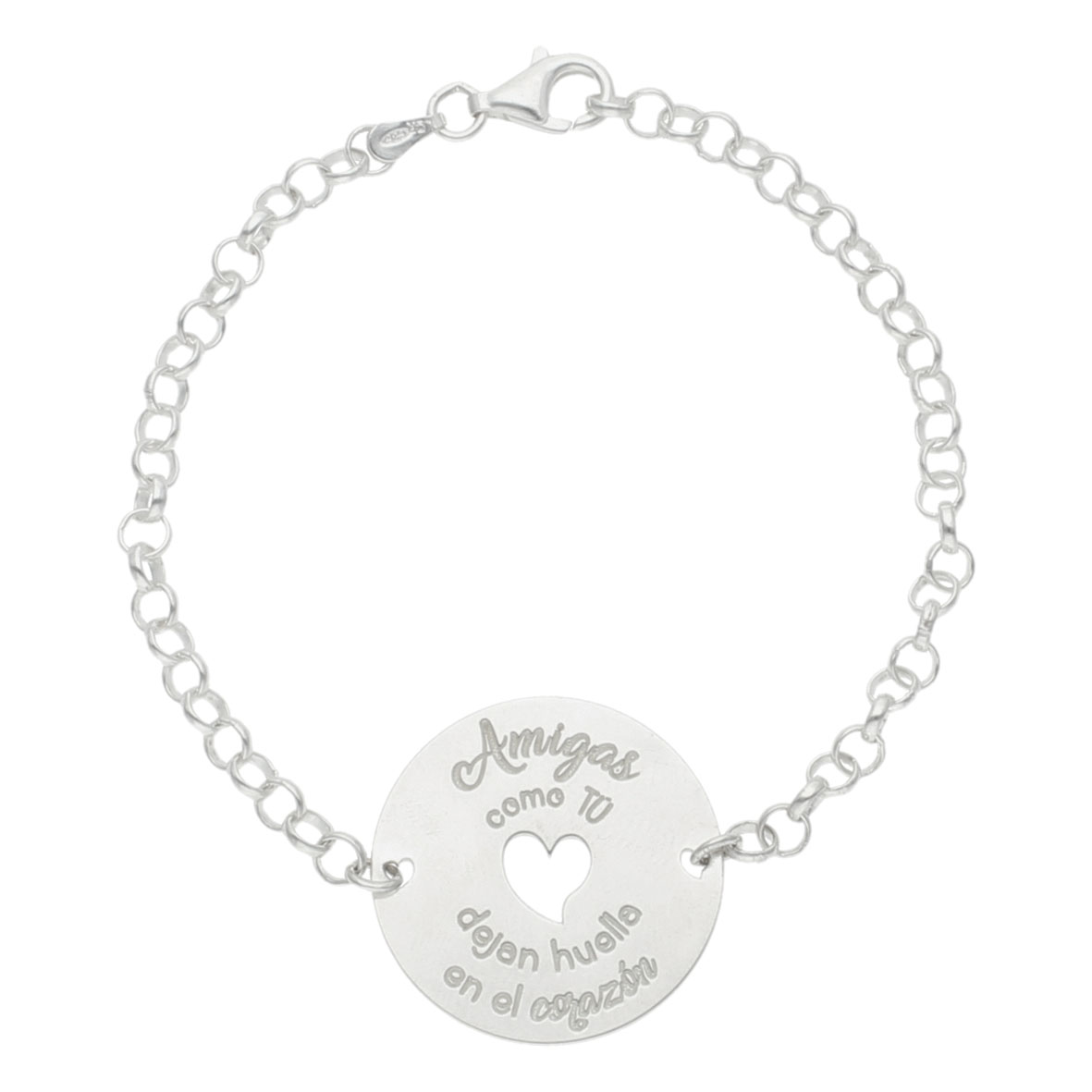 Pulsera amigas con corazón personalizable