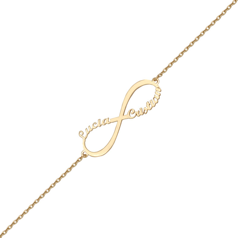 Pulsera infinito personalizable oro