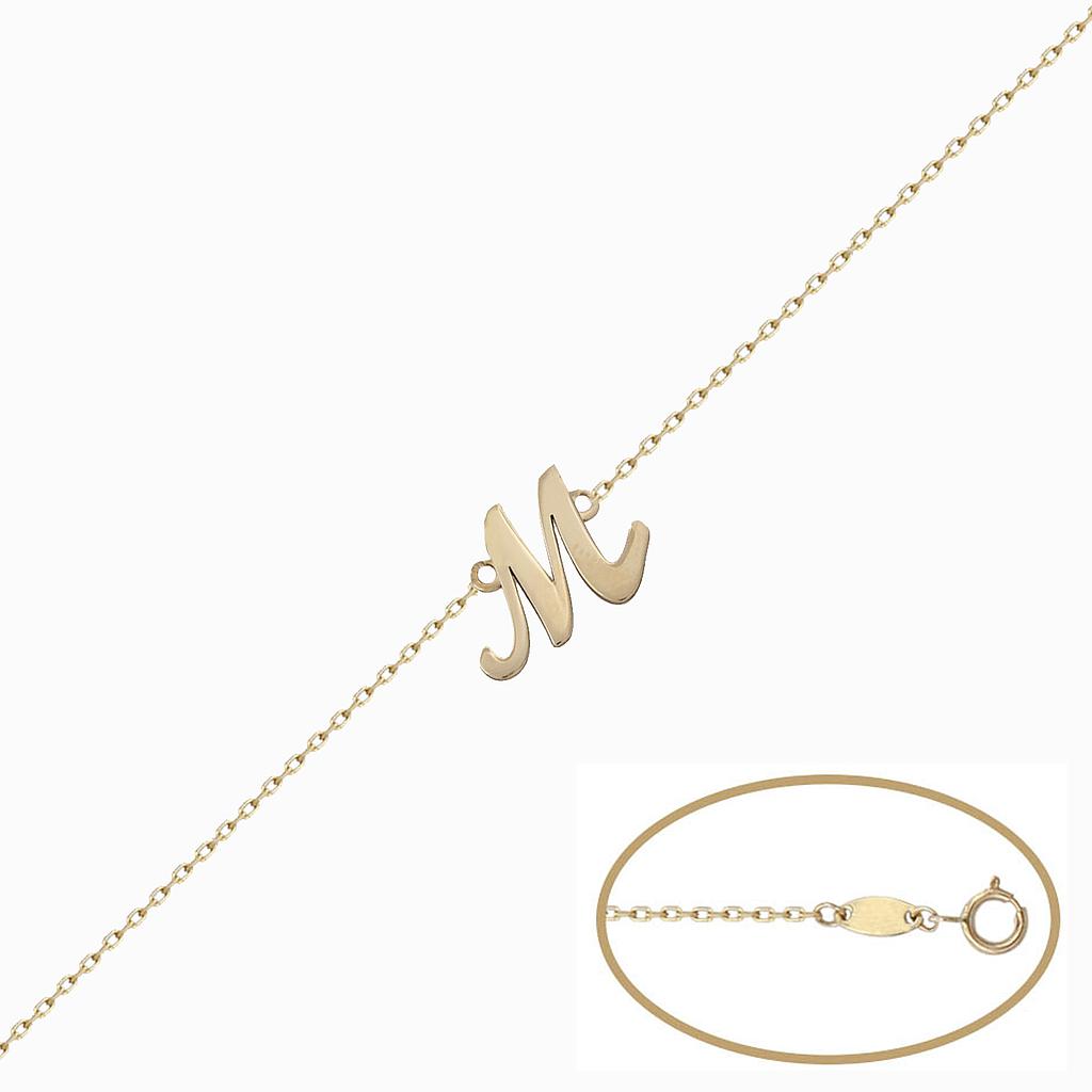 Pulsera inicial con letra inglesa