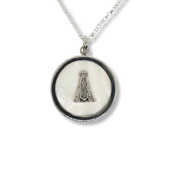 Medalla Virgen del Socorro Plata y Nácar