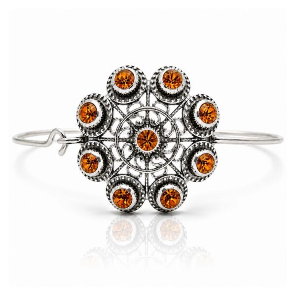 Brazalete-boton-charro-cristales-de-color-S1555-naranaja
