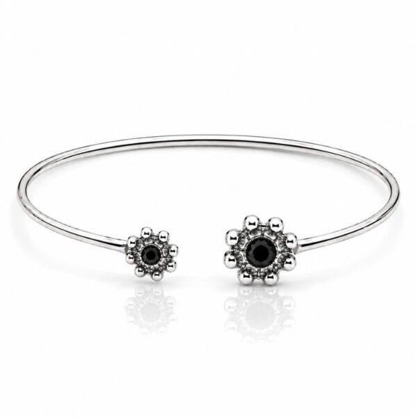 Brazalete-tubo-dos-botones-charros-mixtos-cristal-color-S1690-negro