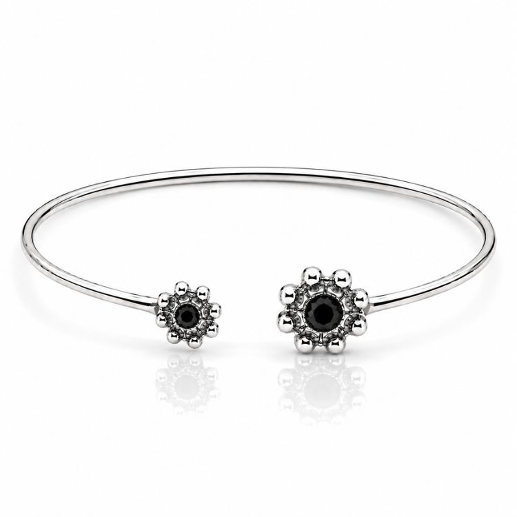 Brazalete-tubo-dos-botones-charros-mixtos-cristal-color-S1690-negro