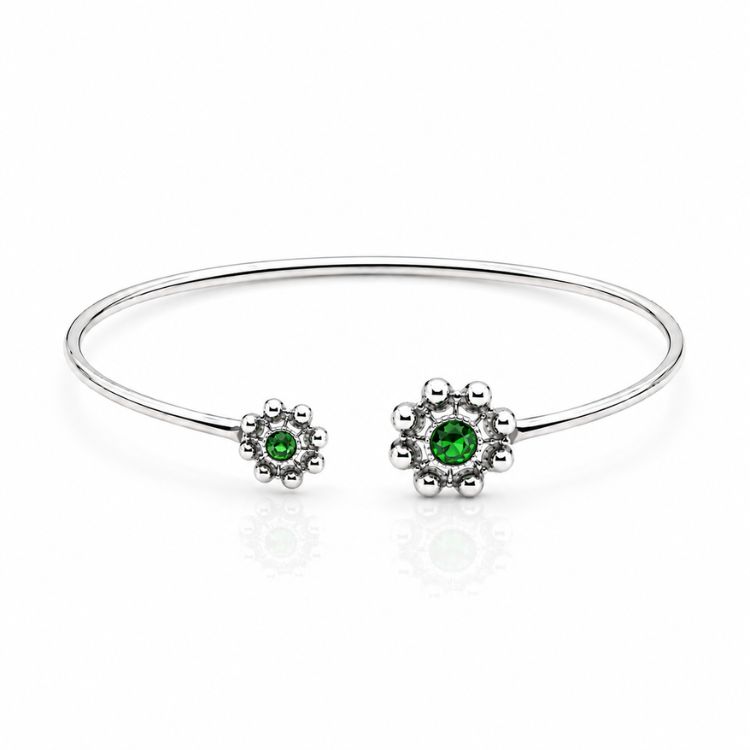 Brazalete-tubo-dos-botones-charros-mixtos-cristal-color-S1690-verde