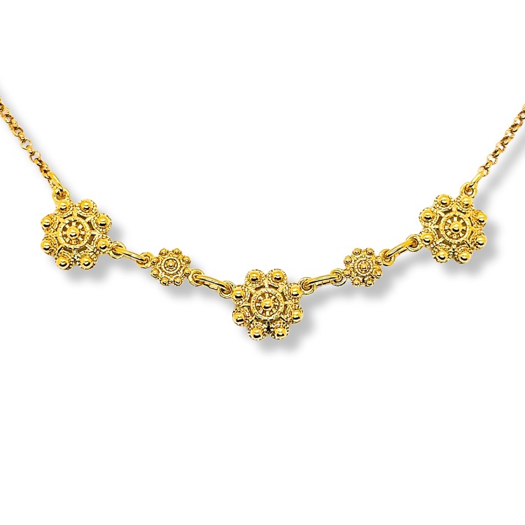 Gargantilla 5 Botones Charros Dorada