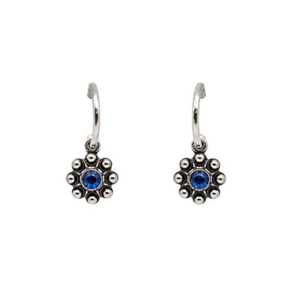 Pendientes-boton-charro-cristales-color-y-aro-pequeno-S1533S-AZUL
