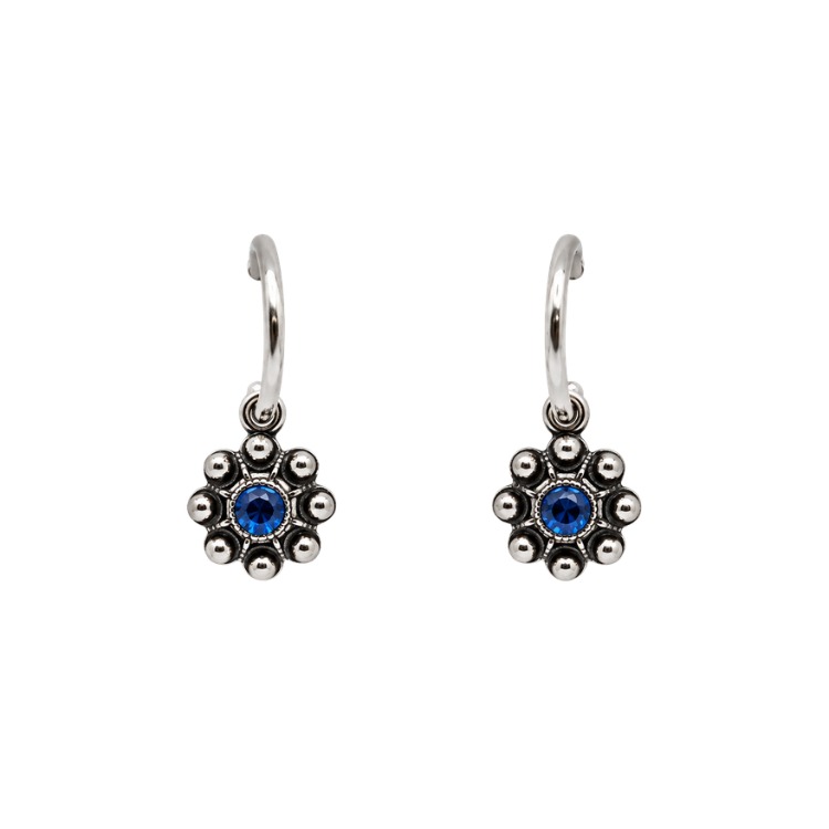 Pendientes-boton-charro-cristales-color-y-aro-pequeno-S1533S-AZUL