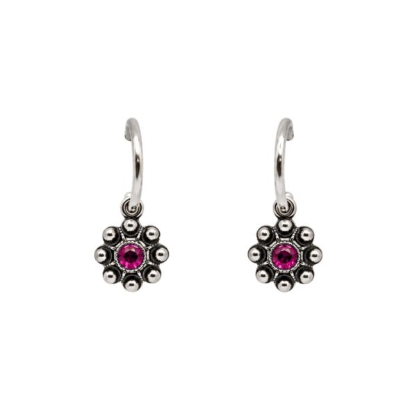 Pendientes-boton-charro-cristales-color-y-aro-pequeno-S1533S-FUCISA