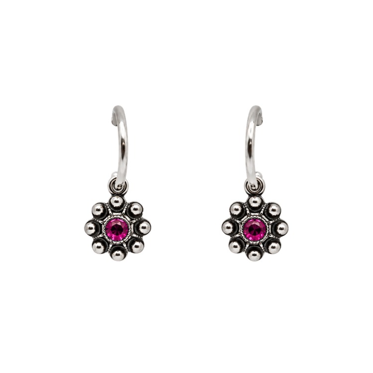Pendientes-boton-charro-cristales-color-y-aro-pequeno-S1533S-FUCISA