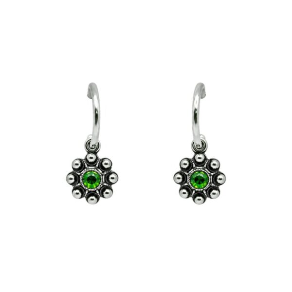 Pendientes-boton-charro-cristales-color-y-aro-pequeno-S1533S-VERDE-MANZANA