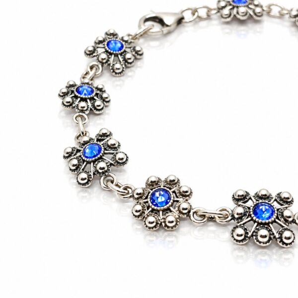 Pulsera Botón Charro Mixto Color Azul