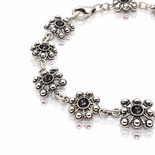 Pulsera Botón Charro Mixto Color Negro