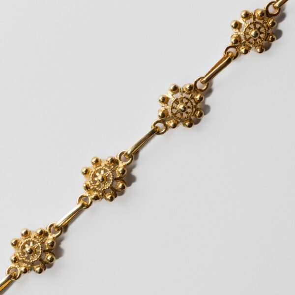 Pulsera charra en oro de Salamanca Clásica Botón Charro