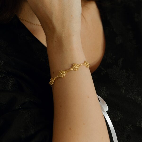 Pulsera charra en oro de Salamanca Filigrana Charra Botones charros