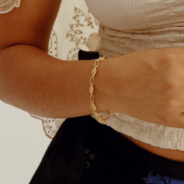 Pulsera charra en oro