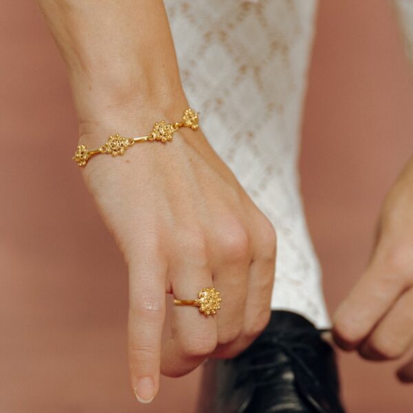 Pulsera charra en oro