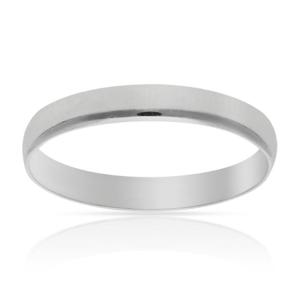 ALIANZA ORO BLANCO 18K LISA - 3MM