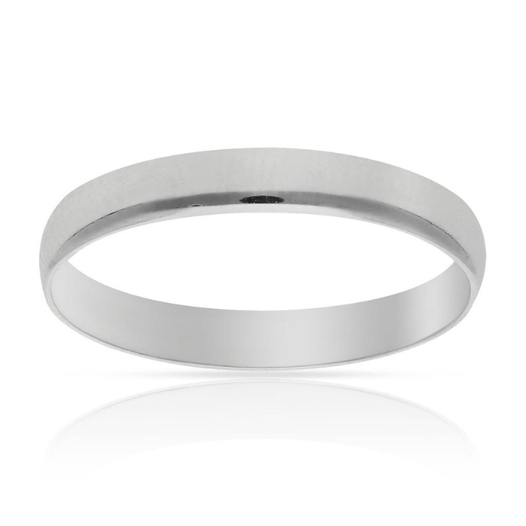 ALIANZA ORO BLANCO 18K LISA - 3MM