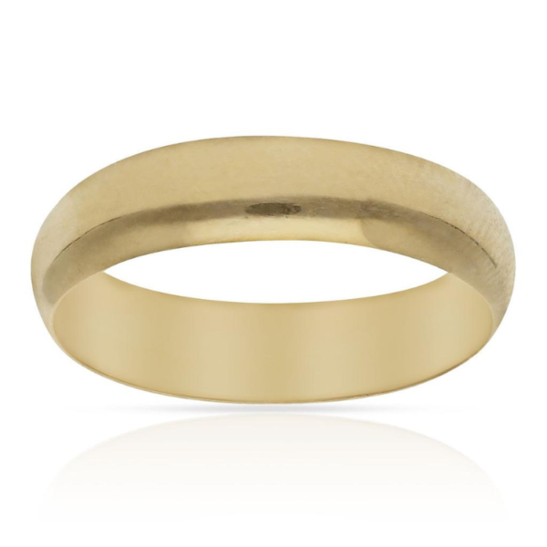 ALIANZA ORO 18K LISA MEDIA CAÑA - 5MM CLASICA BONITA