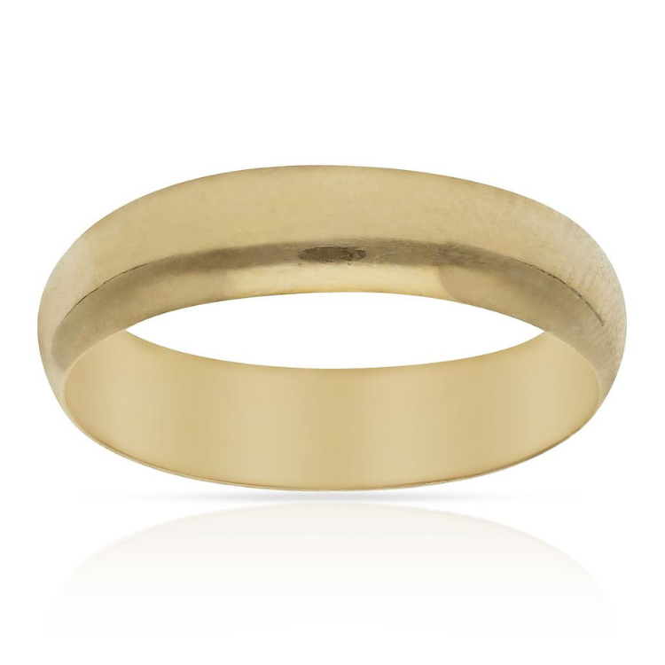 ALIANZA ORO 18K LISA MEDIA CAÑA - 5MM CLASICA BONITA