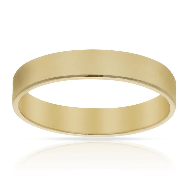 ALIANZA ORO 18K CANTO DIAMANTADO - 4MM CLASICA BONITA