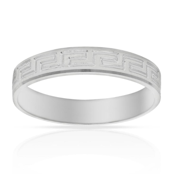 ALIANZA ORO BLANCO 18K - 4MM MODERNA BONITA