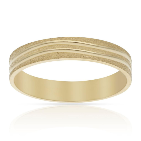 ALIANZA ORO 18KL TALLADA - 4MM BONITA ELEGANTE MODERNA